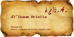 Ölbaum Ariella névjegykártya